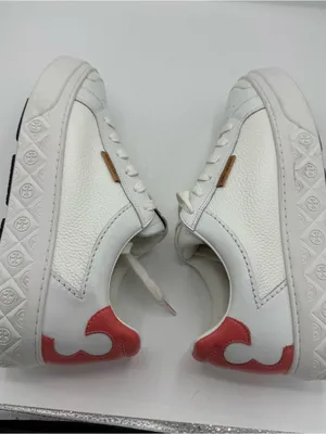 Tory‎ Burch Ladybug Platform Sneakers Titanium White/Washed Berry size 9.5 luxe thumbnail 8