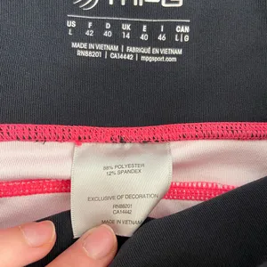 NWOT MPG women’s bright‎ pink cropped stretch active athletic leggings large thumbnail 6