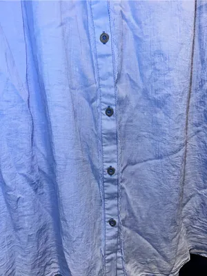 Free People We The Free Float Away Cotton Button-Up Shirt- Blue $78 MSRP thumbnail 6