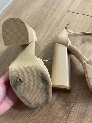 Nude Chunky Heels Tan Size 9 thumbnail 3