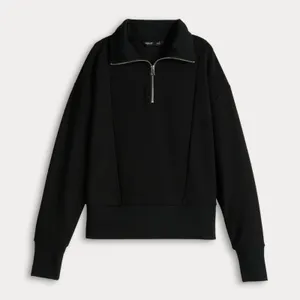 Simply Vera Vera Wang Sweater Size L Black Long Sleeve Half-Zip Pullover Women's thumbnail 2