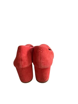 EVERLANE Red Orange Suede Heels Size 6 Womens Shoes thumbnail 6