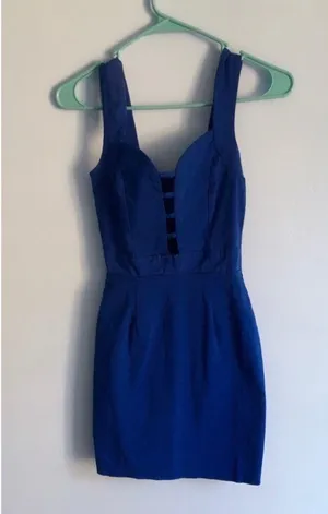 Cobalt Blue Mini Dress thumbnail 1