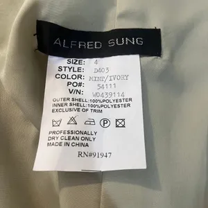 Alfred Sung Duchess Strapless Dress Sz 4 HOCO Y2K Wedding Guest Satin Prom thumbnail 12