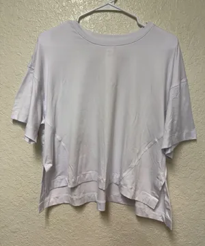 90 DEGREE by Reflex Relaxed White Women's Boxy Tee Size Large thumbnail 1