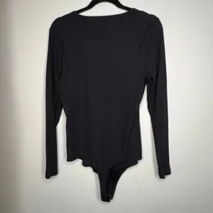 Abercrombie & Fitch Black Ribbed Long Sleeve Bodysuit Size XL thumbnail 4