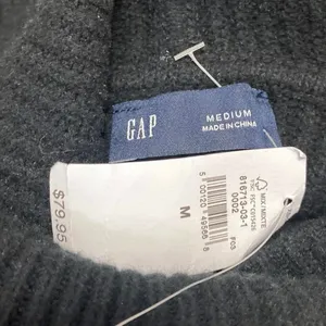 NEW Gap Women's Black Ribbed Knit Long Sleeve Hoodie Hooded Sweatshirt Size M thumbnail 3