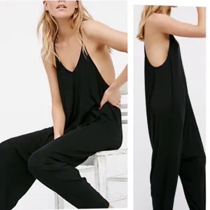 Intimately Free People Women’s Really Racerback Slouchy Oversized Black Romper thumbnail 11