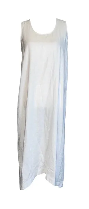 Saks Fifth Avenue White 100% Linen Sleeveless Maxi Dress S thumbnail 1