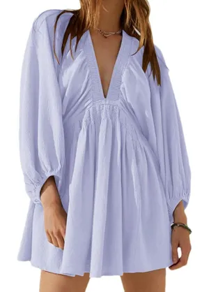 Amazon Blue Long Sleeve Shift Dress thumbnail 1