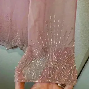 Vintage Jack Bryan Pink Sheer Beaded‎ Top Size M thumbnail 5