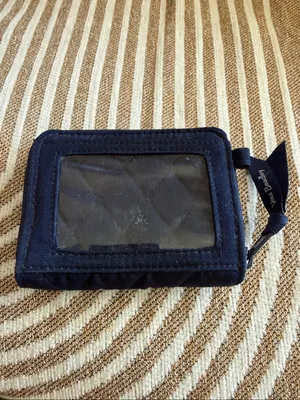 Vera Bradley Small Zip-Around ID Wallet quilted "Peacoat" (Classic Navy) thumbnail 2