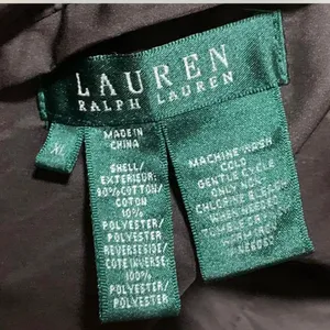 Lauren Ralph Lauren Dark Olive Green + Brown Zip Up Vest size XL‎ thumbnail 5