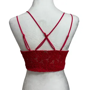 Victoria's Secret PINK Bralette Red Lace Adjustable Lined Wireless Festival Sz S thumbnail 2