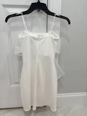 Selfie Leslie Zadora Bow Bust Mini Dress - Off White thumbnail 2