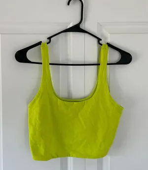 Neon Green Cropped Tank Top thumbnail 1