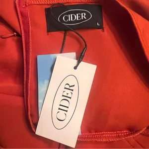 CIDER Structured Bodice Halter A-Line‎ Mini Dress Burnt Orange Size Large thumbnail 7