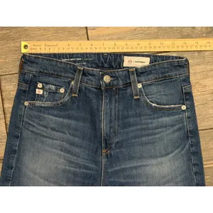AG‎ Adriano Goldschmied Farrah Boot Crop High Rise Distressed Fray Jeans Size 27 thumbnail 7