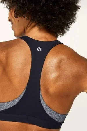 Lululemon Black & Gray Box it Out Bra thumbnail 2