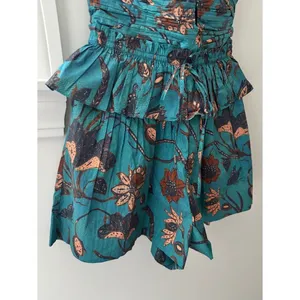 Ulla Johnson Isidro Romper Playsuit 6 Lagoon Teal Floral Print Resort Luxury thumbnail 8