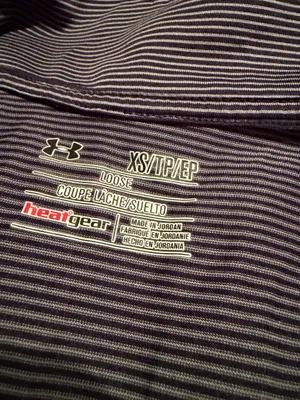 Under armour heatgear loose micro stripe 1/4 quarter long sleeve shirt thumbnail 3