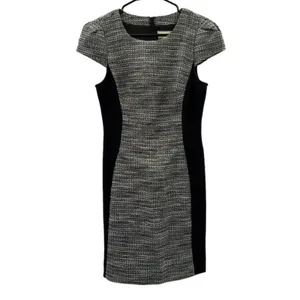 Anthropologie Moulinette Soeurs Grisaille‎ Shimmery Tweed Hourglass Dress Sz 6 thumbnail 2