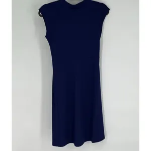 Patagonia Kamala Twist Front V-Neck Dress Small Navy Blue Cap Sleeve‎ Athleisure thumbnail 6