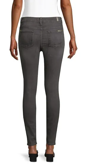 7 For All Mankind Gray High‎ Waist Ankle Skinny Jeans thumbnail 1