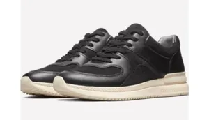 Everlane The Trainer Leather Sneaker Unisex W 7 M 5 Black New Without Box thumbnail 1