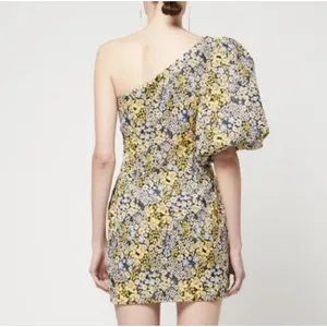 NWT Atoir Dare‎ to Love Jacquard Puff Shoulder Mini Dress in Cameo Bloom thumbnail 9