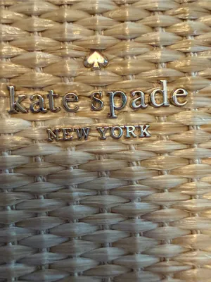 Kate Spade HAND MADE Straw Woven Pouch with Strawberry Embroidery. thumbnail 8