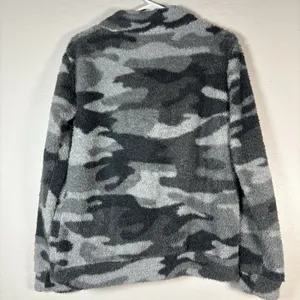 Weekending Sherpa Pullover Womens Small Black Gray‎ 1/2 Zip Warm Long Sleeve thumbnail 3