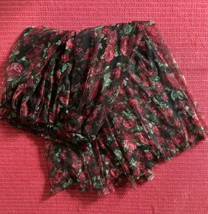 Stradivarius rose floral midi skirt thumbnail 1