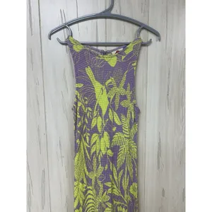 HTF Anthropologie x FARM Rio Knit Midi Dress Size Small Purple Motif thumbnail 3