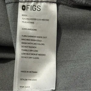 Figs Women’s Size L Heather Gray Catarina One Pocket Medical Scrub Top FW1000 thumbnail 5