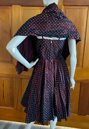 Vintage 50s/60s Full Circle Cocktail Party Dress XS/S thumbnail 4