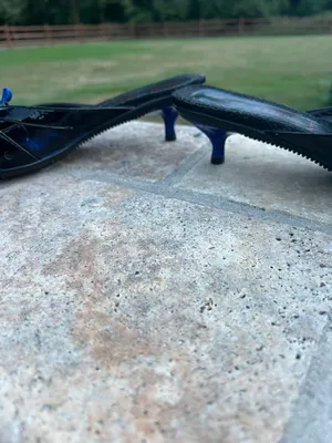 Vintage (rare) blue sporty kitten heels thumbnail 3