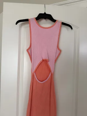 Amazon Orange and Pink Dress thumbnail 2