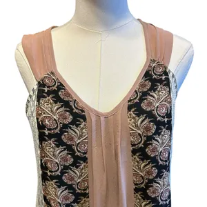 Ryu : Dress Womens Multi Fabric Beige A Line Lace Boho Cottage Back Bow SZ M Y2K thumbnail 3