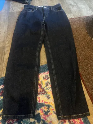 Mango new mom Classic Dark Blue Women's Straight-Leg Jeans thumbnail 2