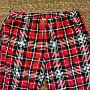 Victorias Secret Red Christmas Plaid Flannel Pajama Pants Lounge thumbnail 4