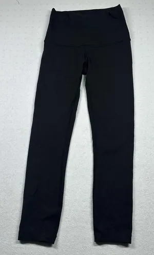 Lululemon Women’s Crop Leggings Size 4 Black High Rise Athletic Yoga Pants thumbnail 1