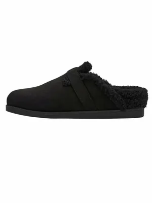 NEW DV Dolce Vita Faux Suede Clog Mule Gold Buckle Black Slide Slippers, Size 10 thumbnail 13