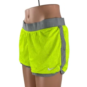 Nike Dri-FIT Mesh Women's Neon Yoga Gym Athletic Activewear Running Shorts Sz M thumbnail 2