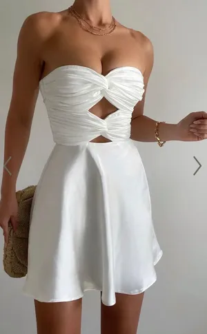 Showpo White Mini Dress thumbnail 1