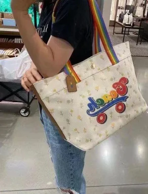 Coach Tote With Rainbow Roller Skate Graphic c4099 thumbnail 5
