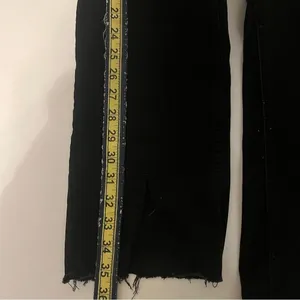 Free People Black Button Fly High-Rise Raw Hem Women's Jeans 29 thumbnail 10