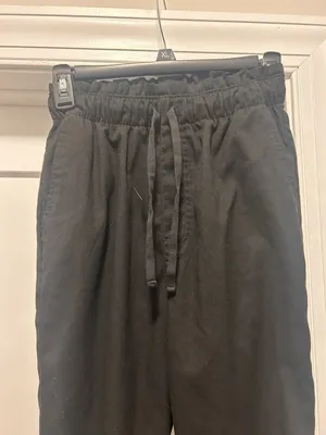 Abercrombie & Fitch Women’s Black Size XXS Linen Blend High-Rise Wide Leg Pants thumbnail 2