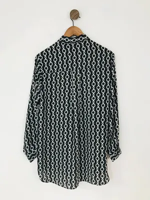 ✨ Zara Black & White Chain Print Button-Down Tunic / Shirt Dress (Size M) ✨ thumbnail 5
