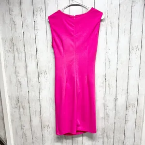 Lulus Dress Women Large Barbie Pink V-Neck Ruched Wrap Sleeveless Mini Elegant‎ thumbnail 6